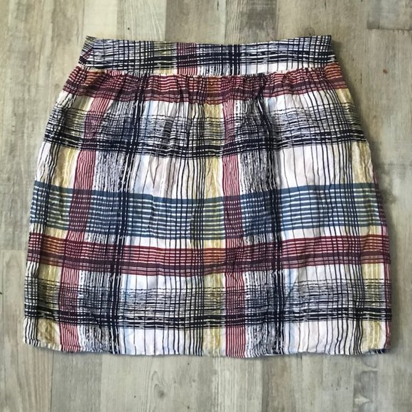 Anthropologie Dresses & Skirts - Anthropologie Mini Plaid Color Block Summer Skirt